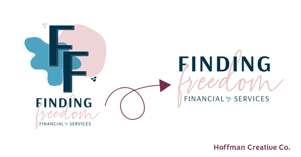 hoffman-creative-co-custom-logo-finding-freedom-financial-services-new-brand-logo